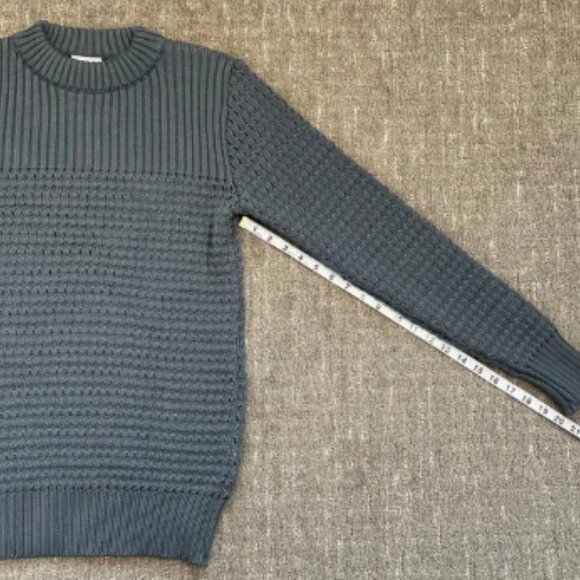 S.N.S. HERNING Knitwear Gray Crewneck Wool Knit Sweater Size Small - Picture 7 of 8